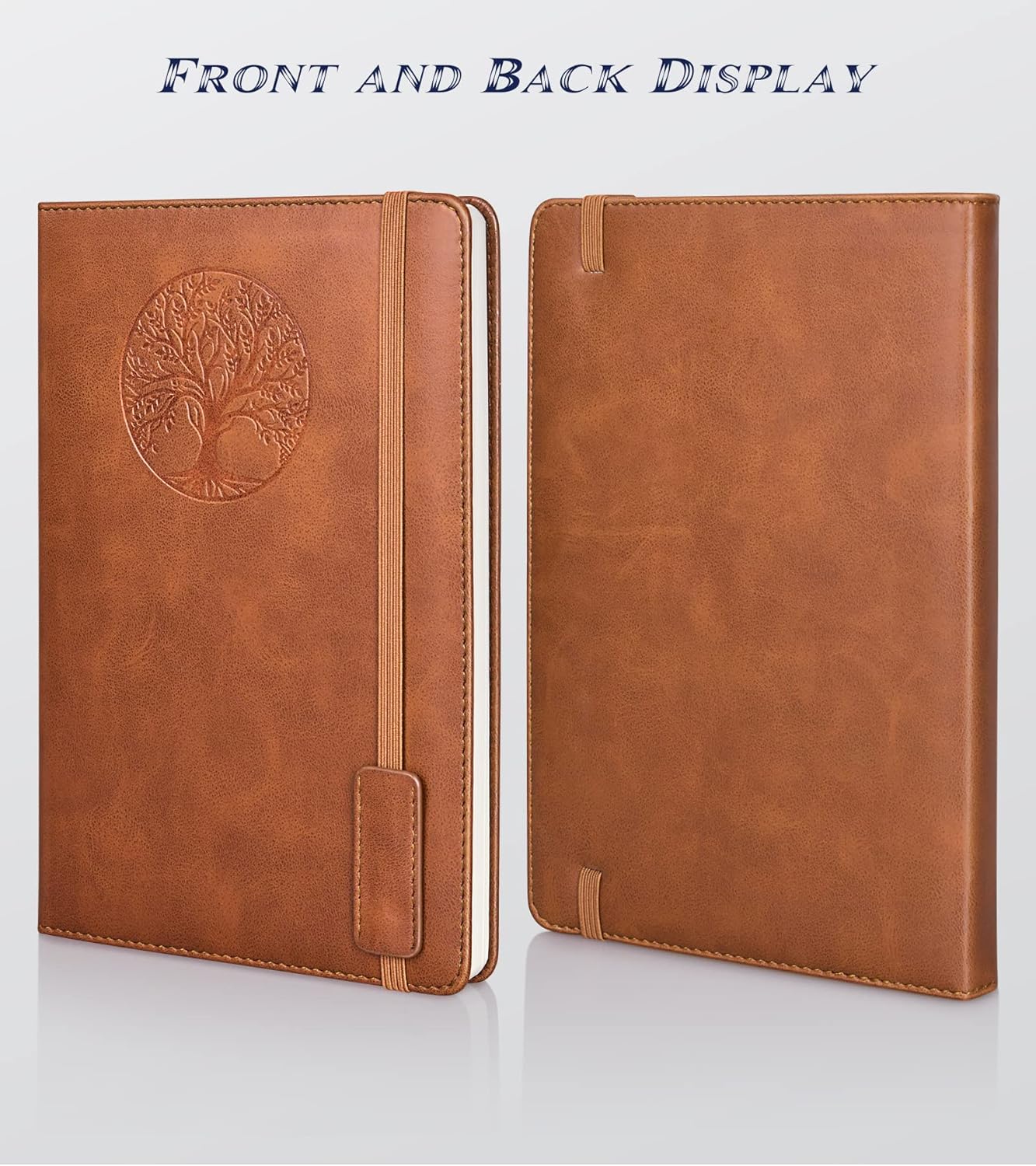 Lined Journal Notebook for Women and Men, 256 Pages A5 Hardcover Leather Journal for Writing, Travel, Business, Work & School, College Ruled Notebook for Note Taking, Diary Notepad 5.7"×8.3" (Brown) Brown A5-sized