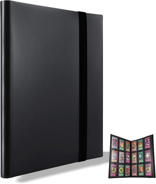 Trading Card Binder, Storage Case for 360 Cards, Compatible with Pokémon (Black) Black