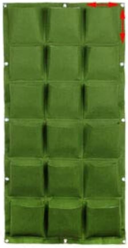 Green Garden Verticale plant pot, multi-pocket wall holder, felt, herb pot for indoor and outdoor use, 18 pockets, 50 x 100 cm Taschen