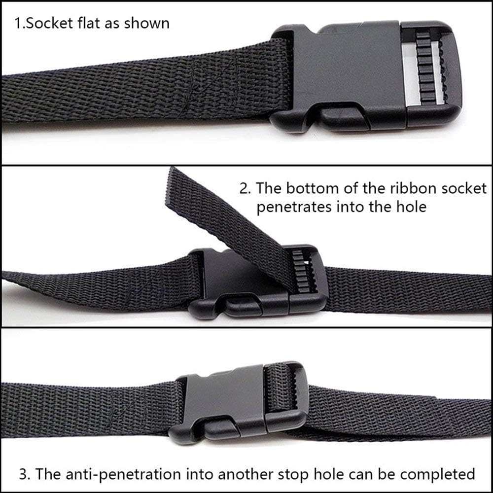 Gordelband 25 mm black nylon luggage strap flat side release buckle suitcase baggage strap with adjustable packing straps for DIY crafting backpack wrapping 1.5 meters 4 pieces