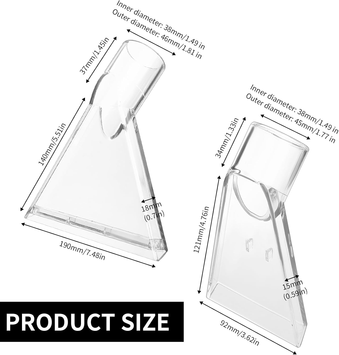 2 pieces of vacuum cleaner nozzles, vacuum cleaner nozzles, upholstery nozzle sprayer spray extraction nozzle, washer nozzle hand nozzle for car care sofa carpet vacuum