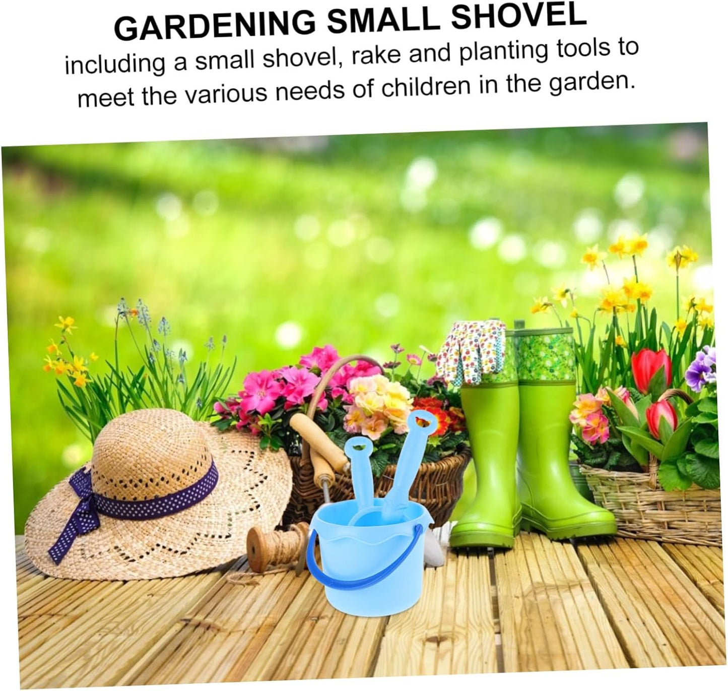 1 Set Kinder Tuingereedschappen Wateremmer Schep Riek voor Buitenplanten Tuinset Jongen Meisje Om de Te