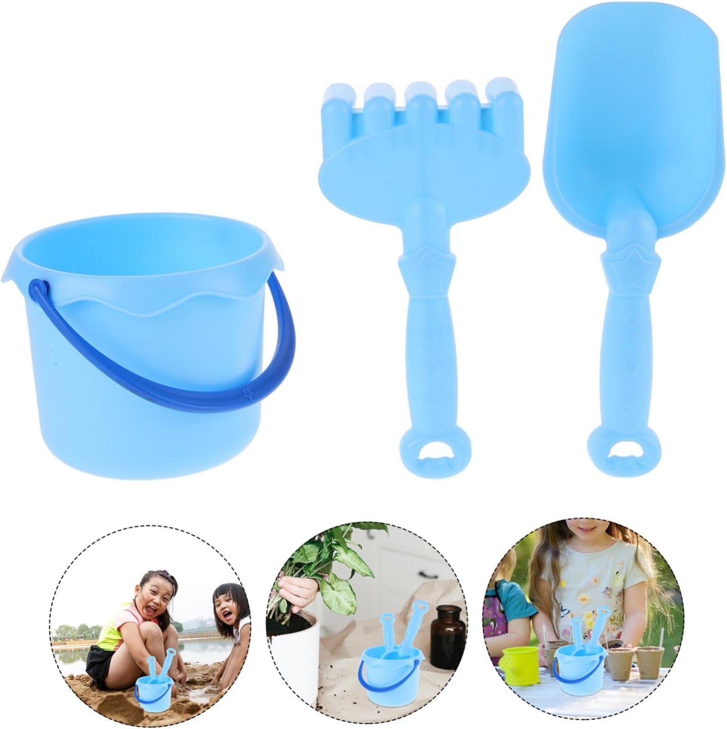 1 Set Kinder Tuingereedschappen Wateremmer Schep Riek voor Buitenplanten Tuinset Jongen Meisje Om de Te