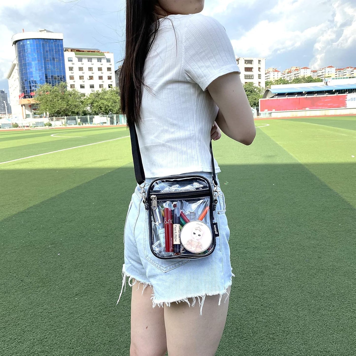 Clear Crossbody Bag, Stadium Approved Clear Purse Bag for Concerts Sports Events