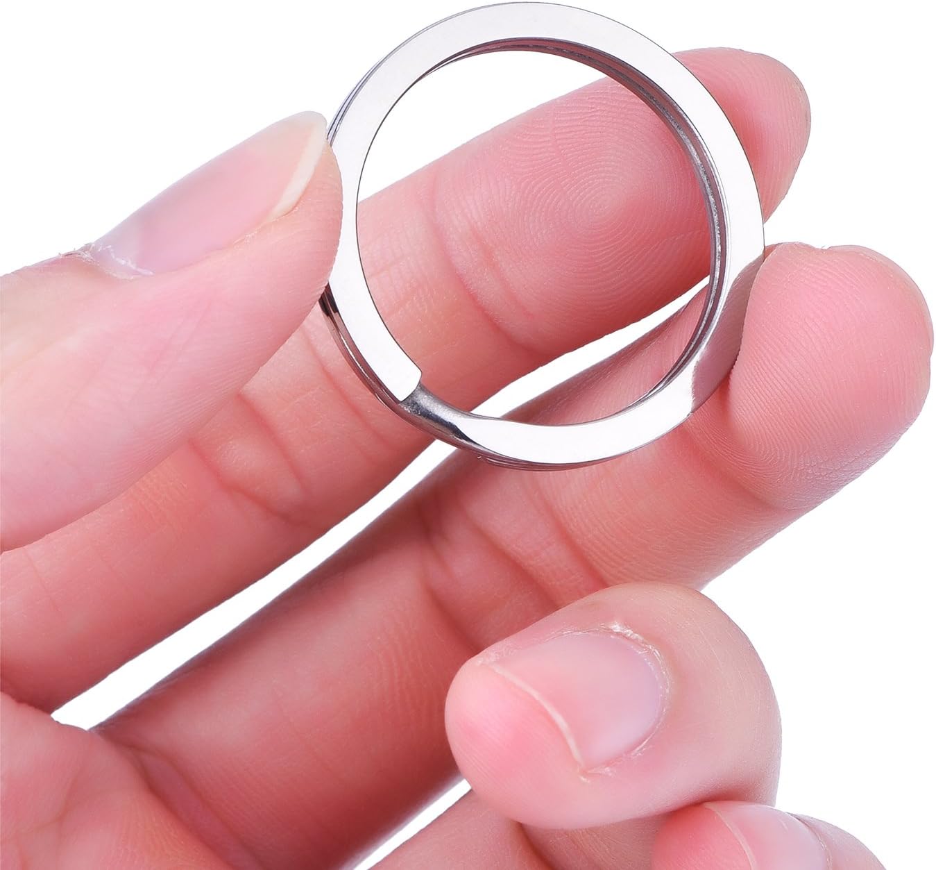 32 mm Titanium Key Rings Split Rings, 5 Pack