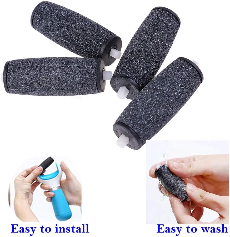 5 Extra Coarse & 5 Regular Coarse Refill Rollers, Professional Replacement Roller Heads Compatible With Amope Pedi Perfect Electronic Foot File