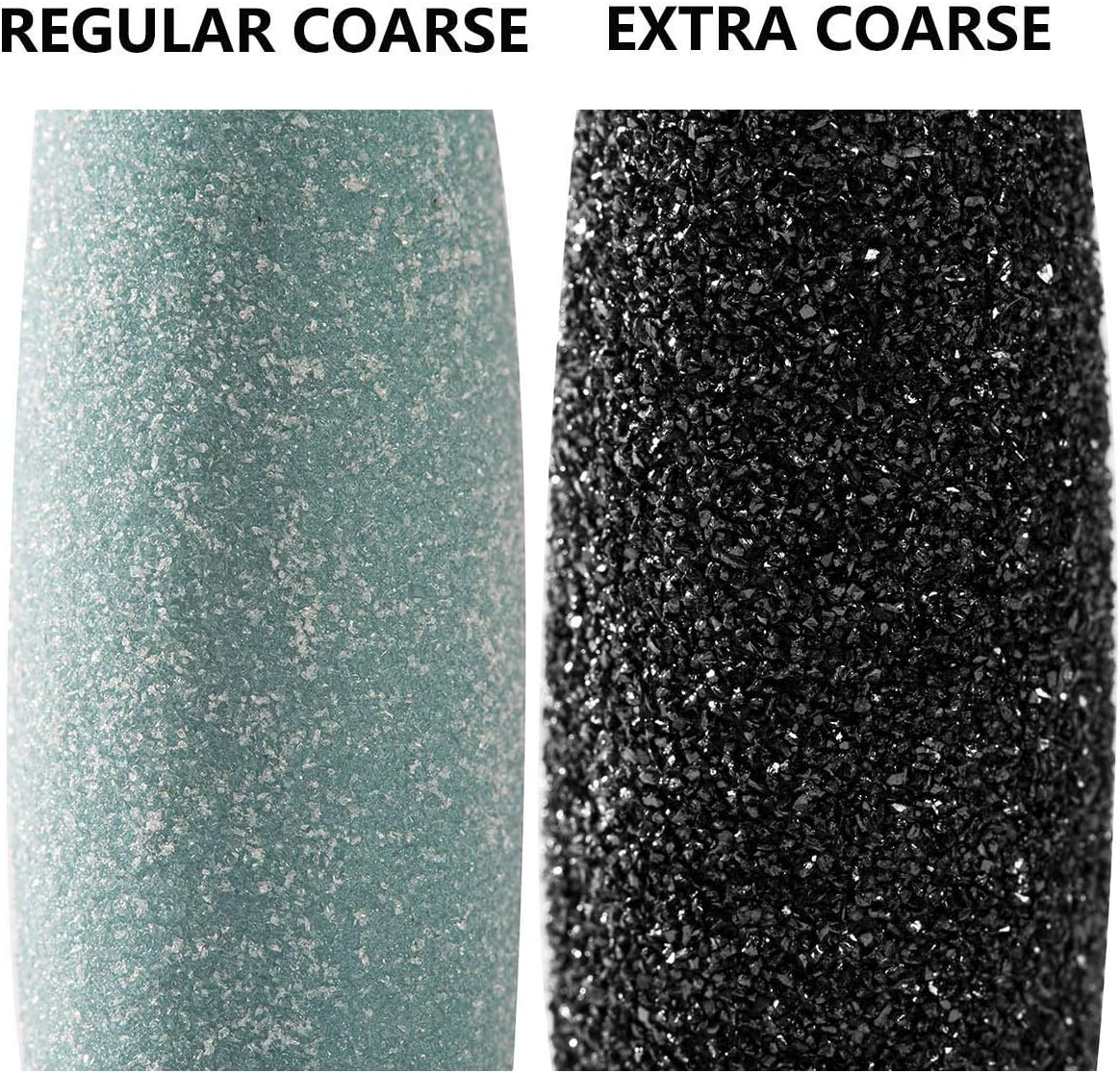 5 Extra Coarse & 5 Regular Coarse Refill Rollers, Professional Replacement Roller Heads Compatible With Amope Pedi Perfect Electronic Foot File