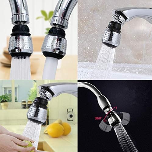 2PCS 360 Degree Swivel Faucet Aerator Deluxe Water Saving Faucet Sprayer Water Saving Bubbler Pressurized Faucet Filter Kitchen Accessories (360 Degree, Count, 2)
