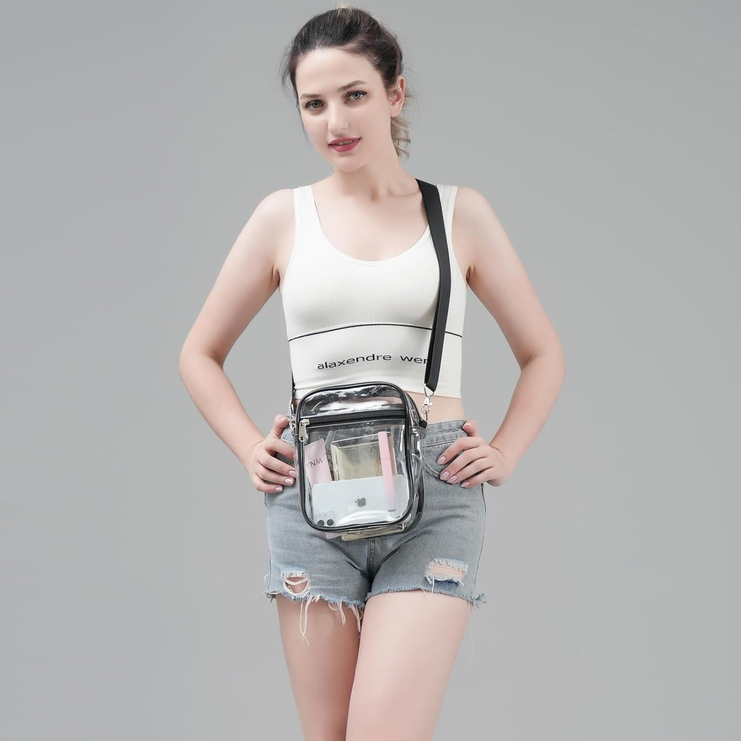 Clear Crossbody Purse Bag, Stadium Approved for Concerts, Festivals