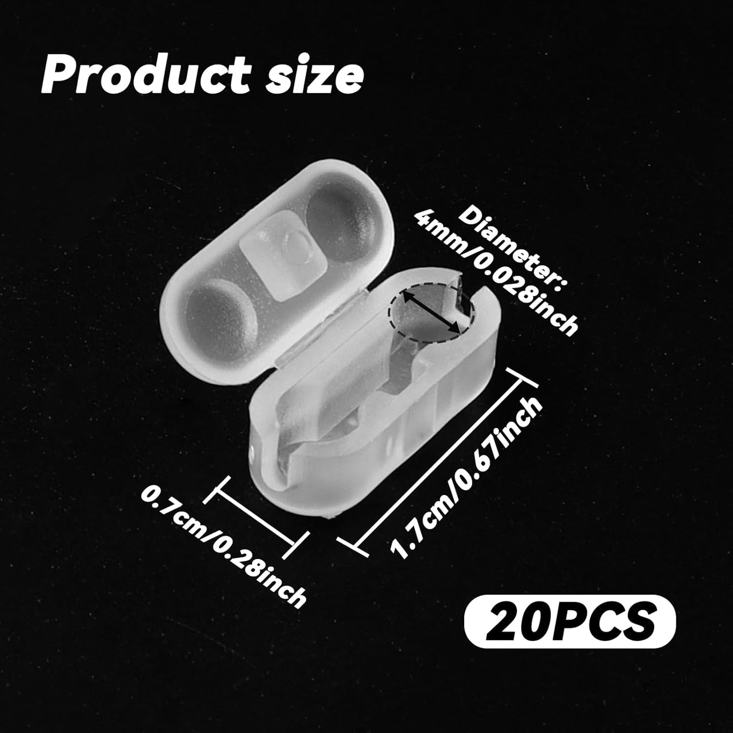 20 Pack Clear Plastic Beaded Chain Connector Vertical Roman Roller Blind Ball Chain Cord Connector Clips