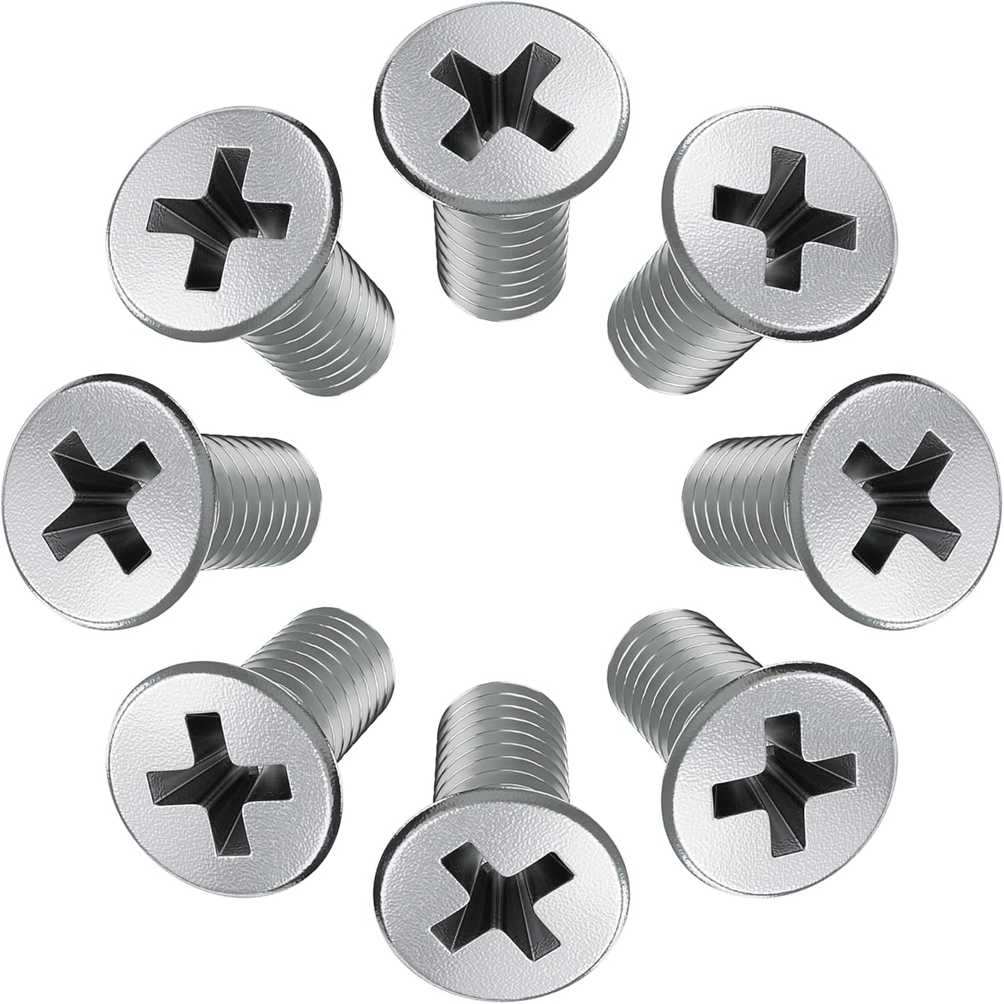 8pcs Screw Rotor Brake Disc Retaining 93600-06014-0H - Set is Best Replacement for Honda, Acura, Hyundai, Kia, Mazda - Front and Rear Stainless Steel Retaining Screws by