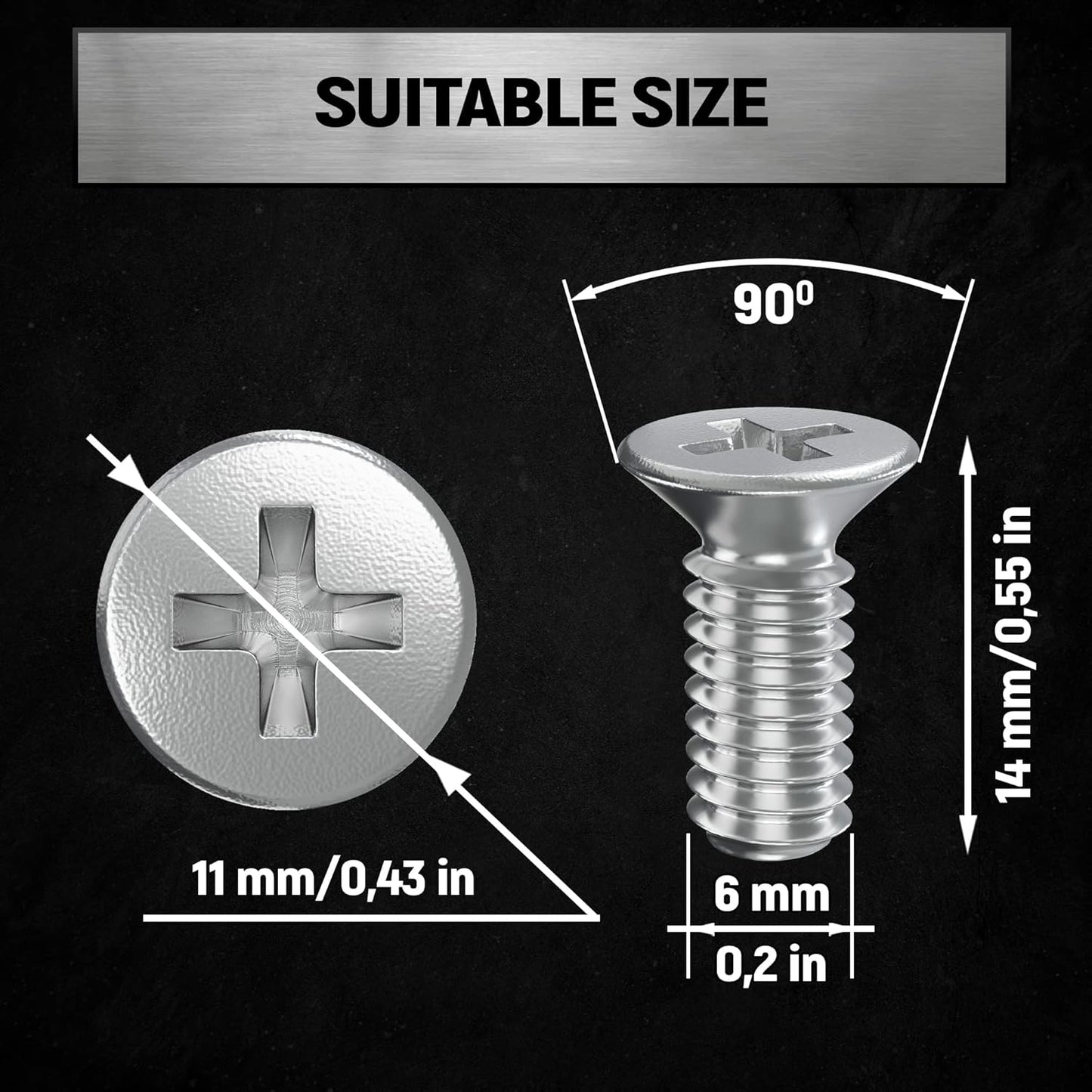 8pcs Screw Rotor Brake Disc Retaining 93600-06014-0H - Set is Best Replacement for Honda, Acura, Hyundai, Kia, Mazda - Front and Rear Stainless Steel Retaining Screws by