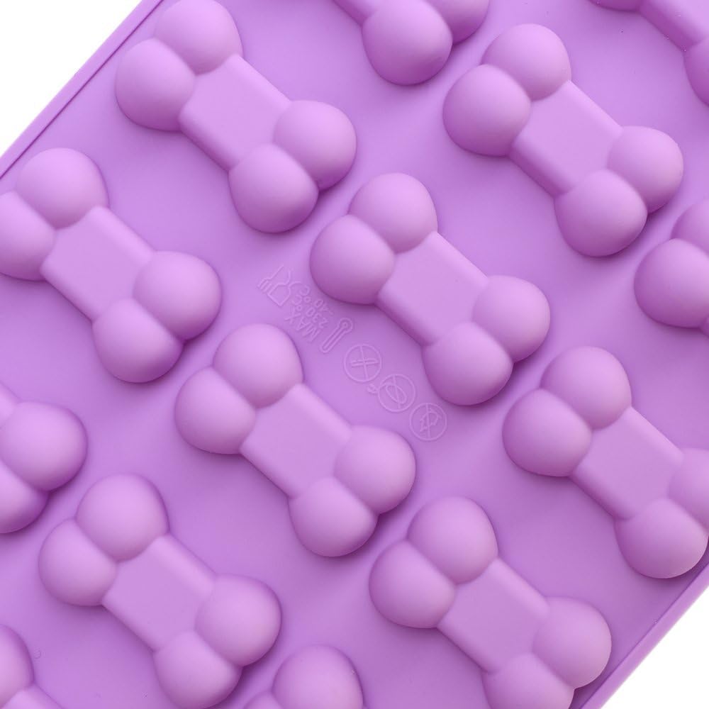 Puppy Dog Paw and Bone Silicone Molds, Non-Stick Food Grade Silicone Molds for Chocolate, Candy, Jelly, Ice Cube, Dog Treats (Puppy Paw Bone Set of 4PCS)
