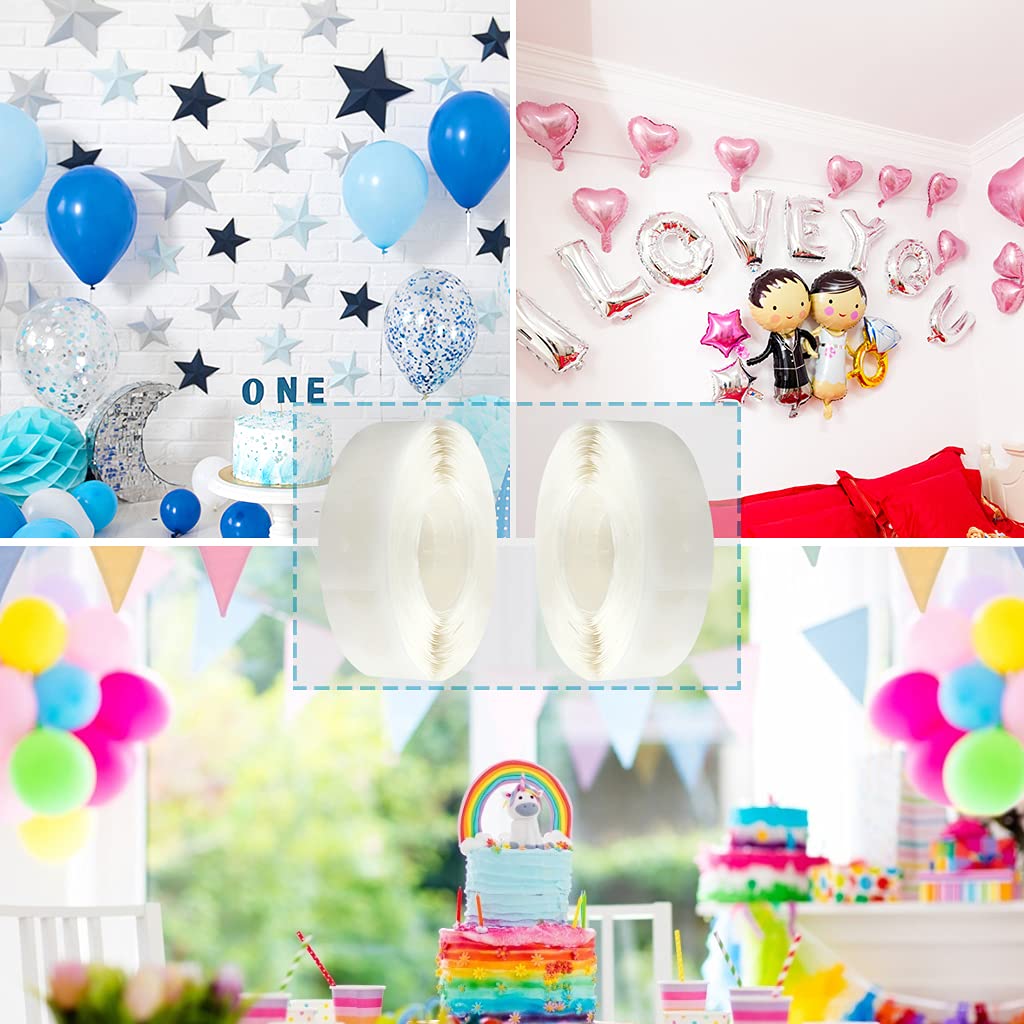 1000 Pcs Glue Point Clear Balloon Glue Dots, Double Sided, Transparent, 1cm/0.4inch in Diameter, for Craft Scrapbook Birthday Wedding Decoration