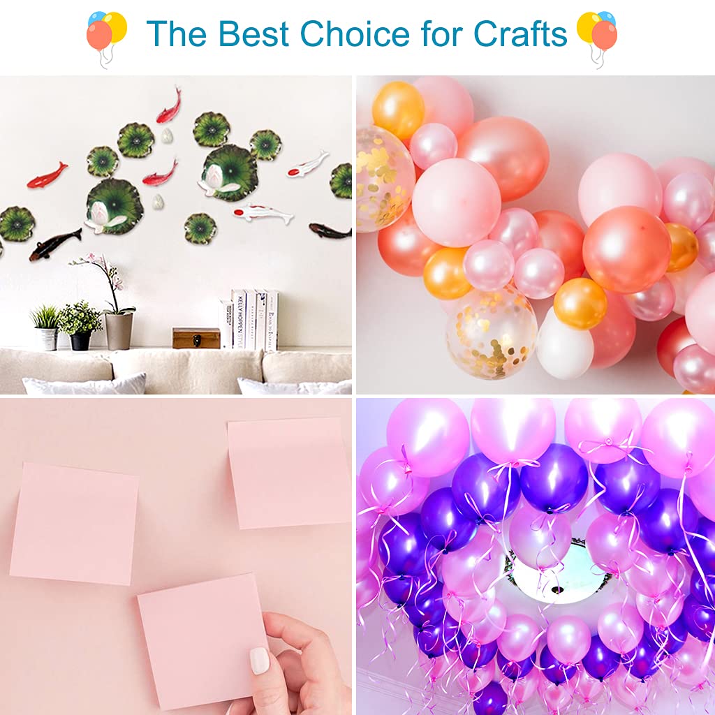1000 Pcs Glue Point Clear Balloon Glue Dots, Double Sided, Transparent, 1cm/0.4inch in Diameter, for Craft Scrapbook Birthday Wedding Decoration