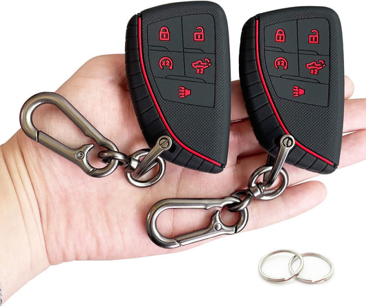 Key Fob Cover For 2022 2023 2024 Chevy Silverado 1500 GMC Sierra 1500, 2024 Silverado Sierra 2500HD 3500HD