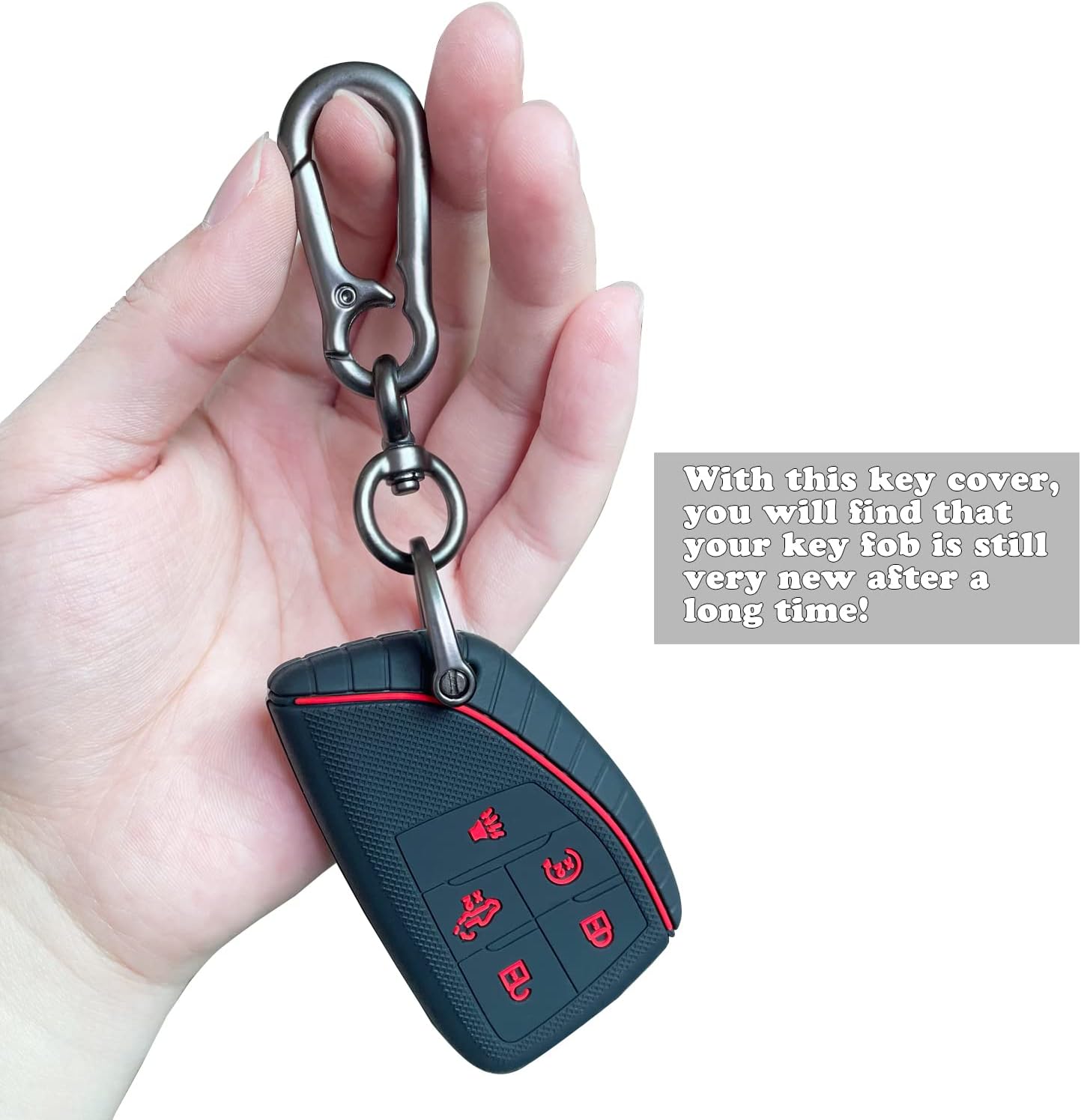 Key Fob Cover For 2022 2023 2024 Chevy Silverado 1500 GMC Sierra 1500, 2024 Silverado Sierra 2500HD 3500HD