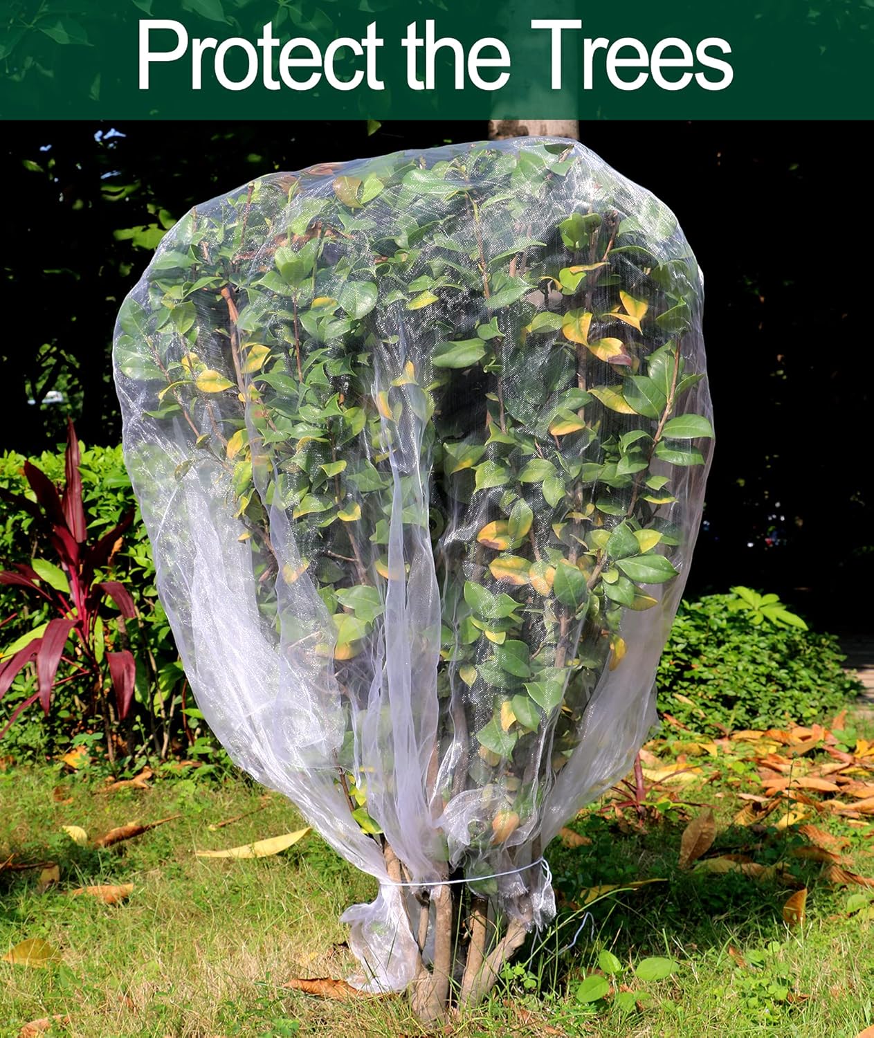 Garden Insect Mesh Netting 10ft x 32ft (3m x 10m), 1mm Ultra Fine Mosquito Netting Bug Netting Bird Netting Insect Barrier, 60 Mesh per Inch Plant Cover for Gardening Vegetables Fruit Tree