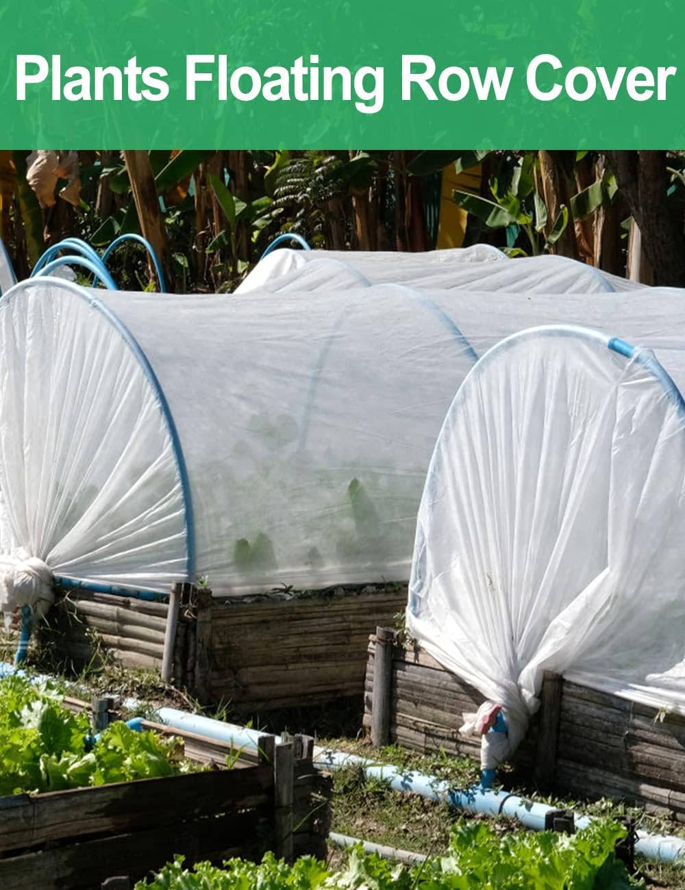 Garden Insect Mesh Netting 6.6ft x 16ft (2m x 5m),  1mm Ultra Fine Mosquito Netting Bug Netting Bird Netting Insect Barrier, 60 Mesh per Inch Plant Cover for Gardening Vegetables Fruits Tree