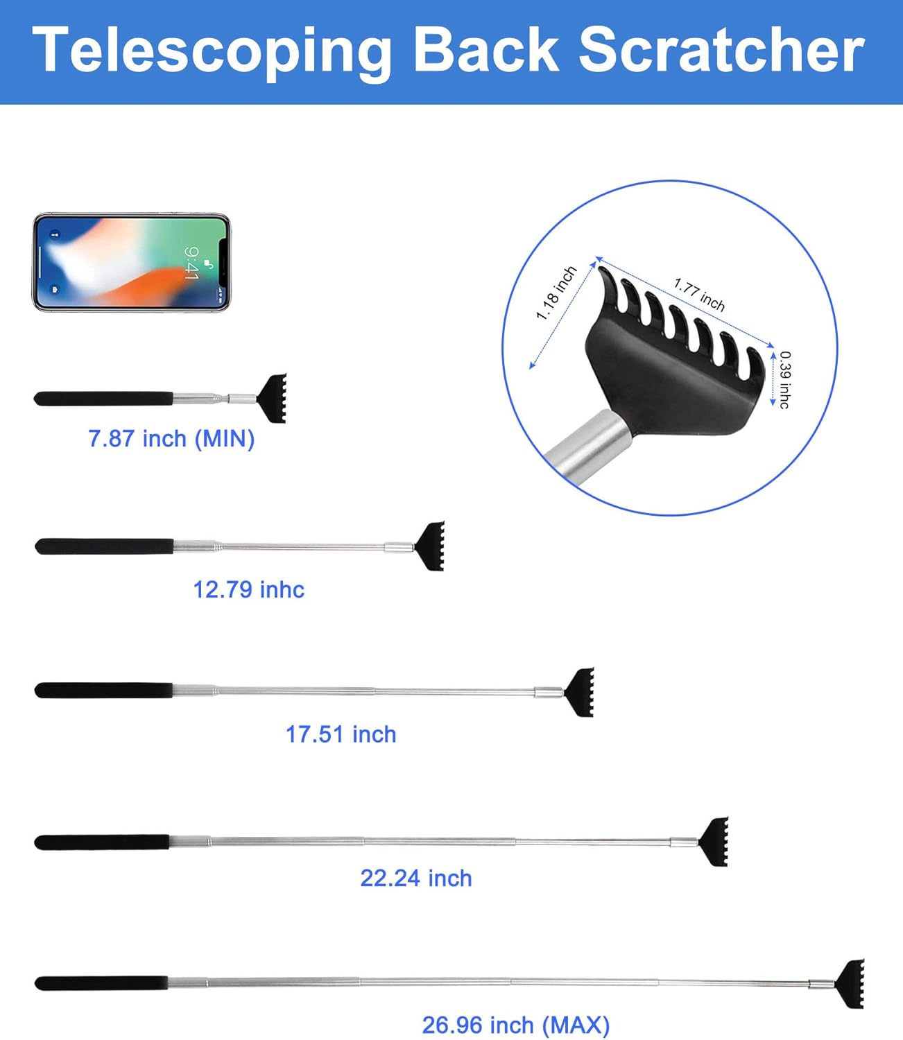 Back Scratcher, 2 Pack Back Scratchers for Men Women Kids Dogs Extendable Back Scratcher with Beautiful Gifts Packaging.