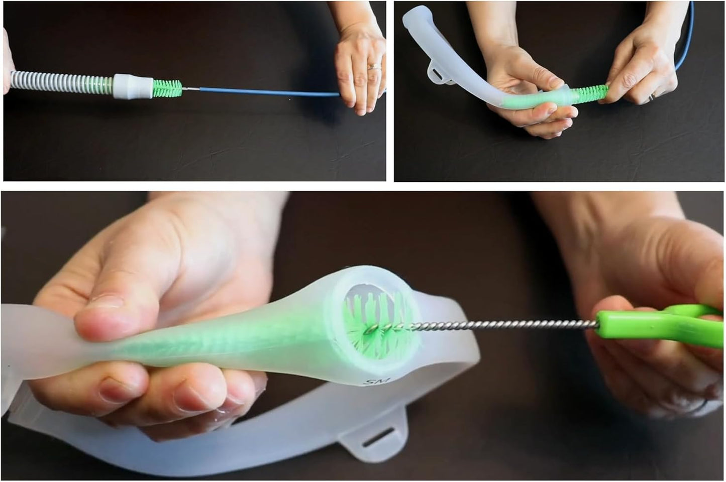 CPAP Tube and Mask Cleaning Brush, Suitable for All CPAP Hose Type,Brushes Diameter 15mm and 19mm, CPAP Hose Cleaning Brush Kit, Enhanced Your CPAP Machine and CPAP mask