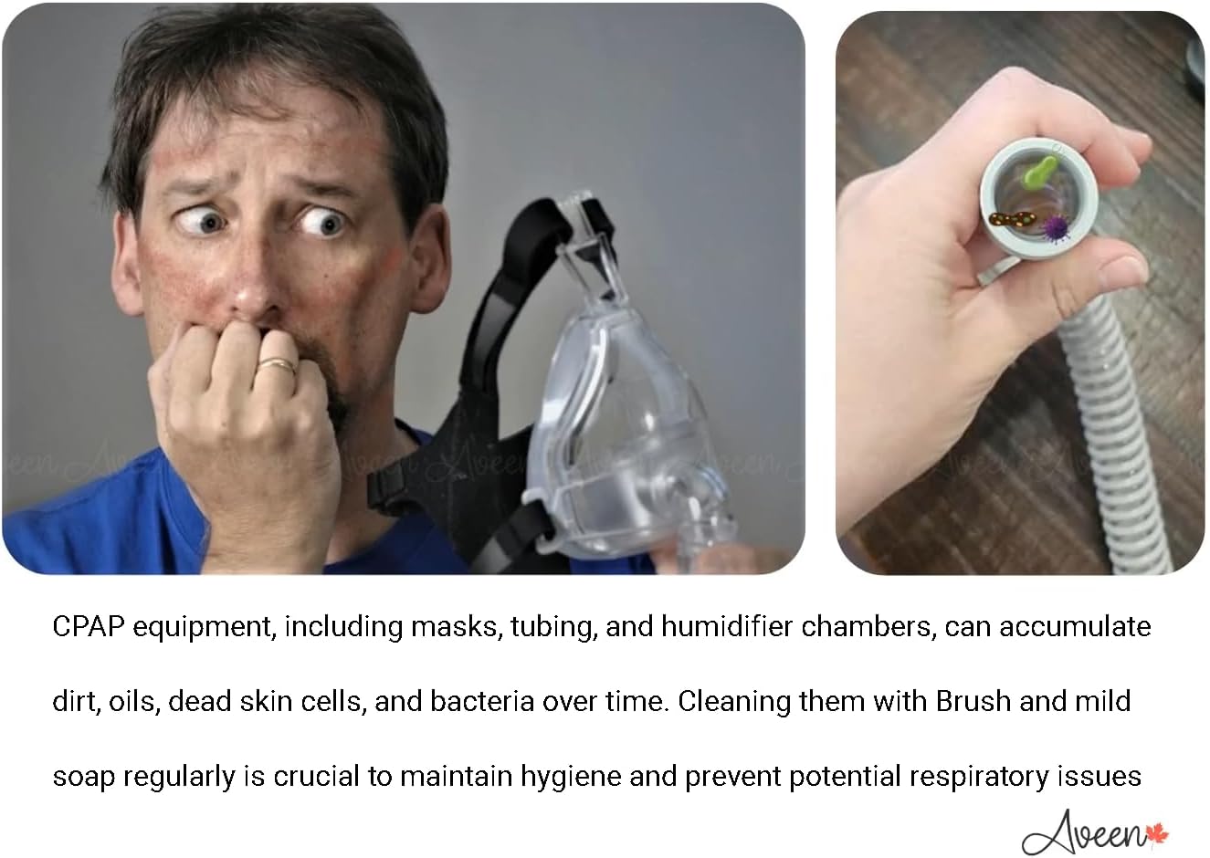 CPAP Tube and Mask Cleaning Brush, Suitable for All CPAP Hose Type,Brushes Diameter 15mm and 19mm, CPAP Hose Cleaning Brush Kit, Enhanced Your CPAP Machine and CPAP mask