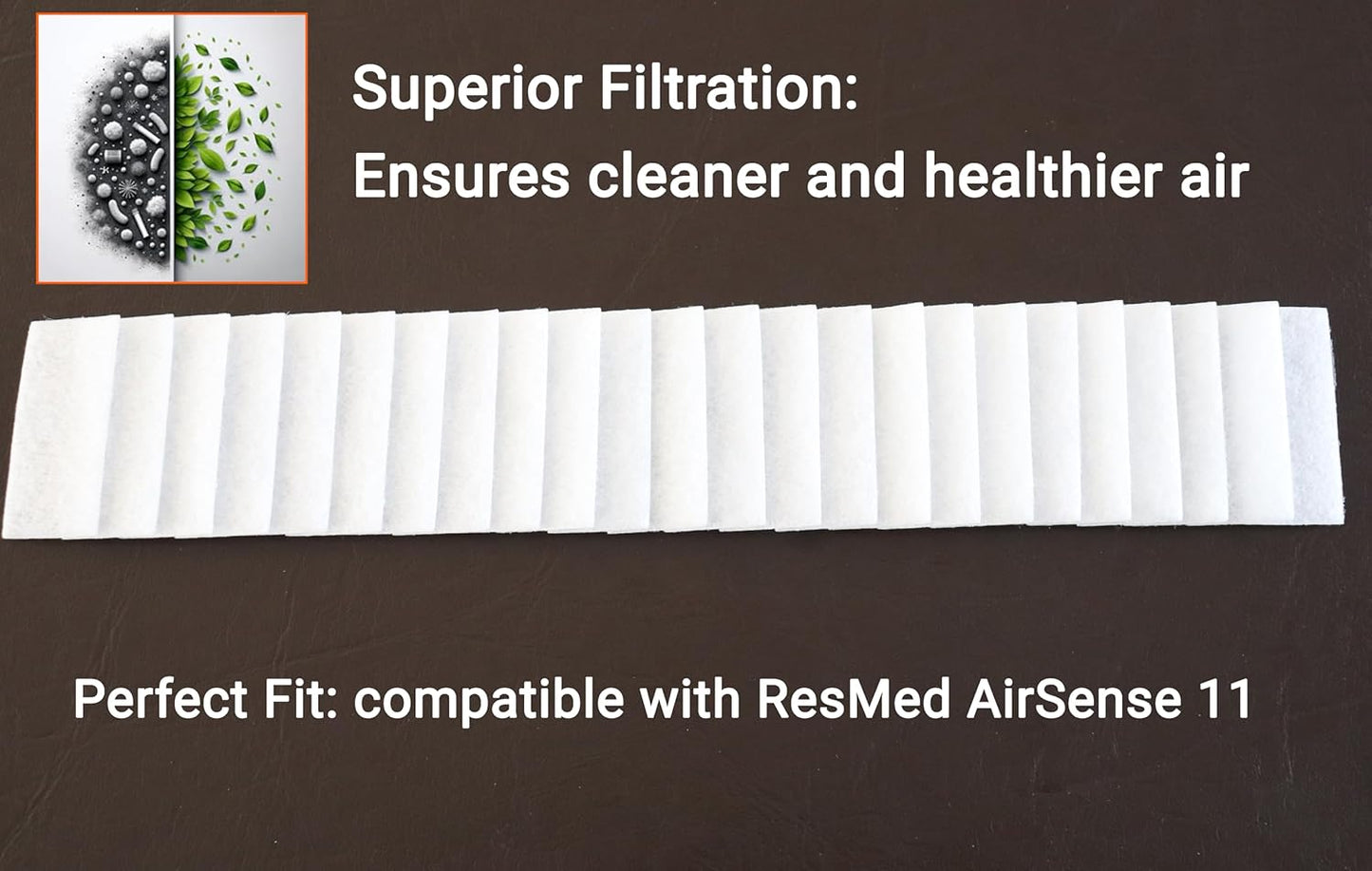 24 CPAP Machine Filters, Compatible with ResMed AirSense 11. Enhance your CPAP experience with These premium CPAP supplies. A must-have CPAP accessories.