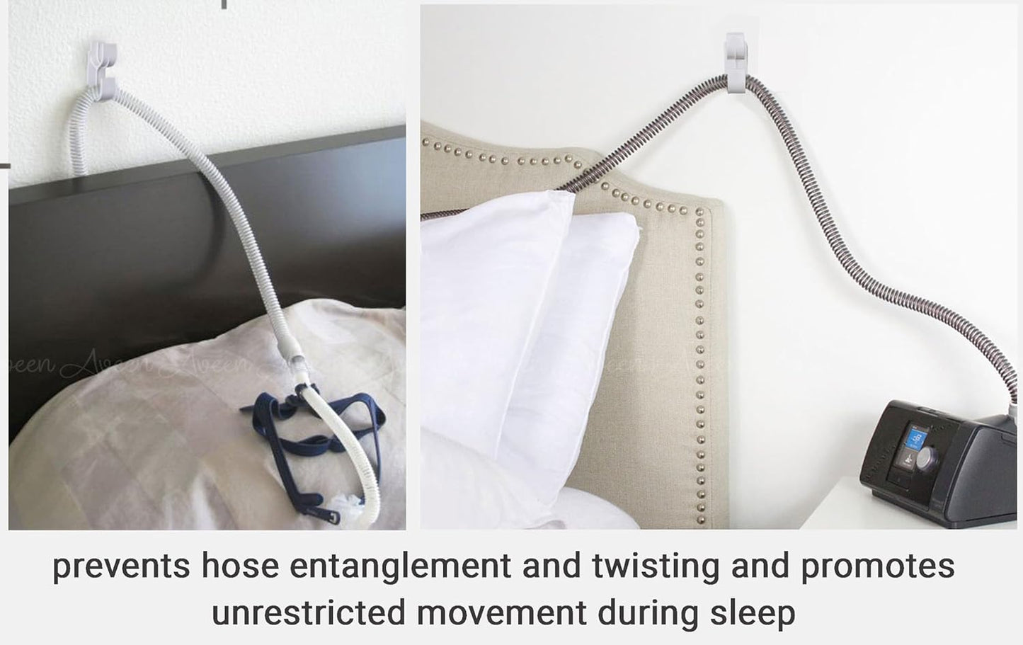 CPAP Hose Hanger, CPAP Mask Hook & CPAP Tubing Holder - CPAP Hose Organizer Avoids CPAP Hose Tangle and Allows You to Sleep Better