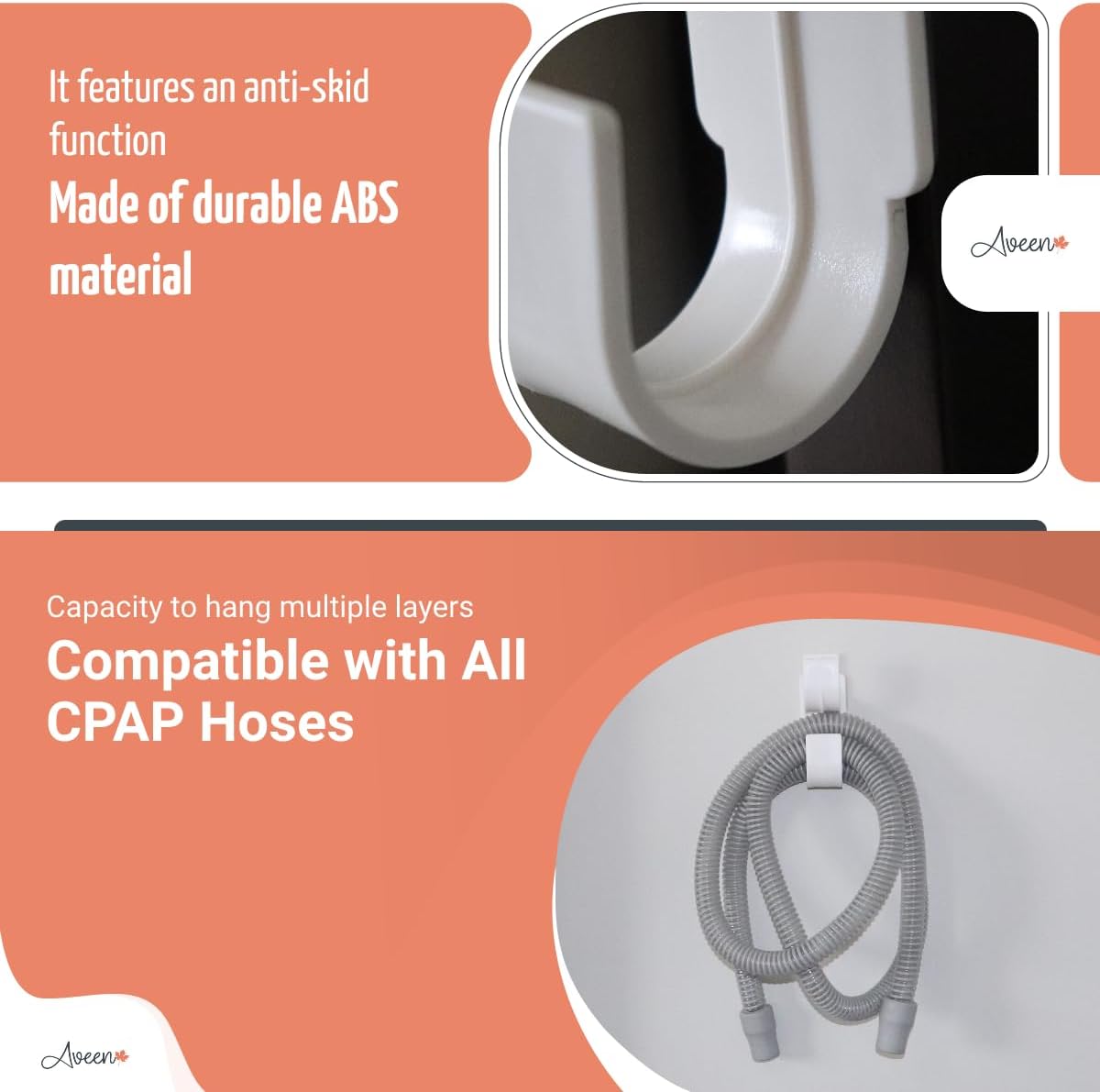 CPAP Hose Hanger, CPAP Mask Hook & CPAP Tubing Holder - CPAP Hose Organizer Avoids CPAP Hose Tangle and Allows You to Sleep Better