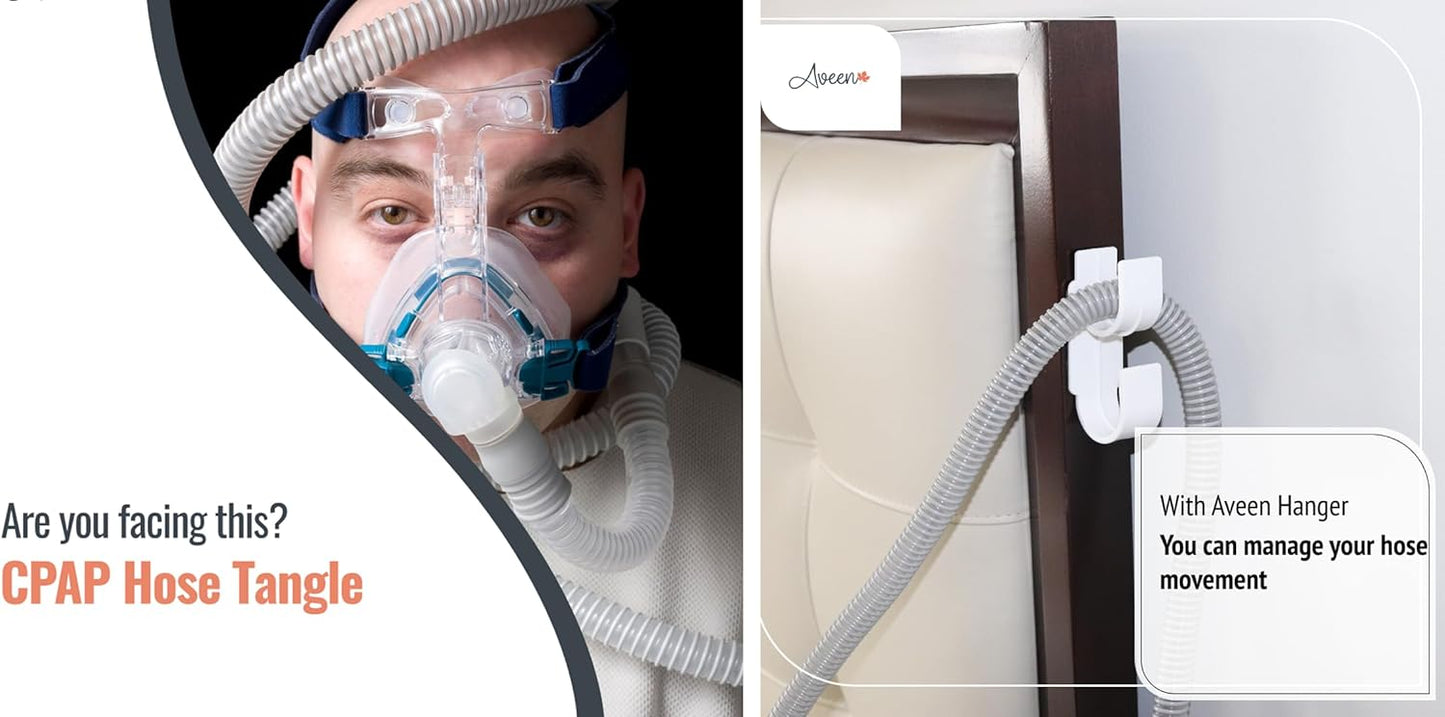 CPAP Hose Hanger, CPAP Mask Hook & CPAP Tubing Holder - CPAP Hose Organizer Avoids CPAP Hose Tangle and Allows You to Sleep Better