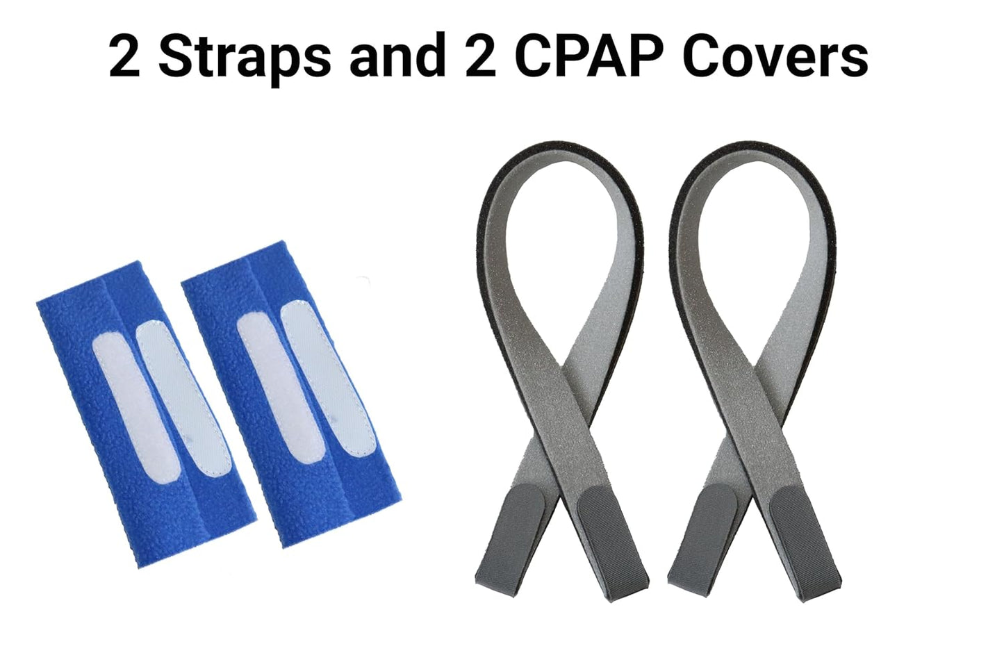 2-Pack CPAP Headgear Straps with 2 CPAP Covers, Compatible with ResMed Swift FX Nasal Pillow CPAP Mask