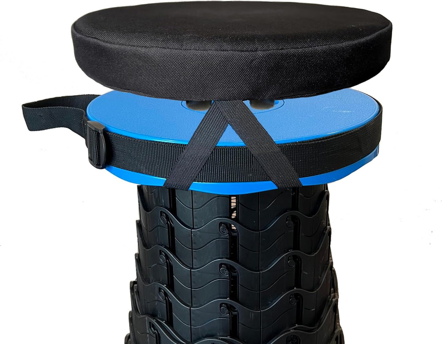 Thick Seat Cushion for Telescopic Stools, Collapsible Stool Chair Pads with Thickened Memory Foam, Fits All Round Retractable Folding Stools (Cushion Only)