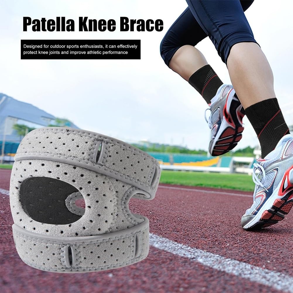 Wellnee Knee Brace,Knee Support for Athletes,Adjustable Tendon Support Sleeve Brace,Pain-Relief Knee Pads for Meniscus, Orthopedic(2pcs Gray,L(Adult))