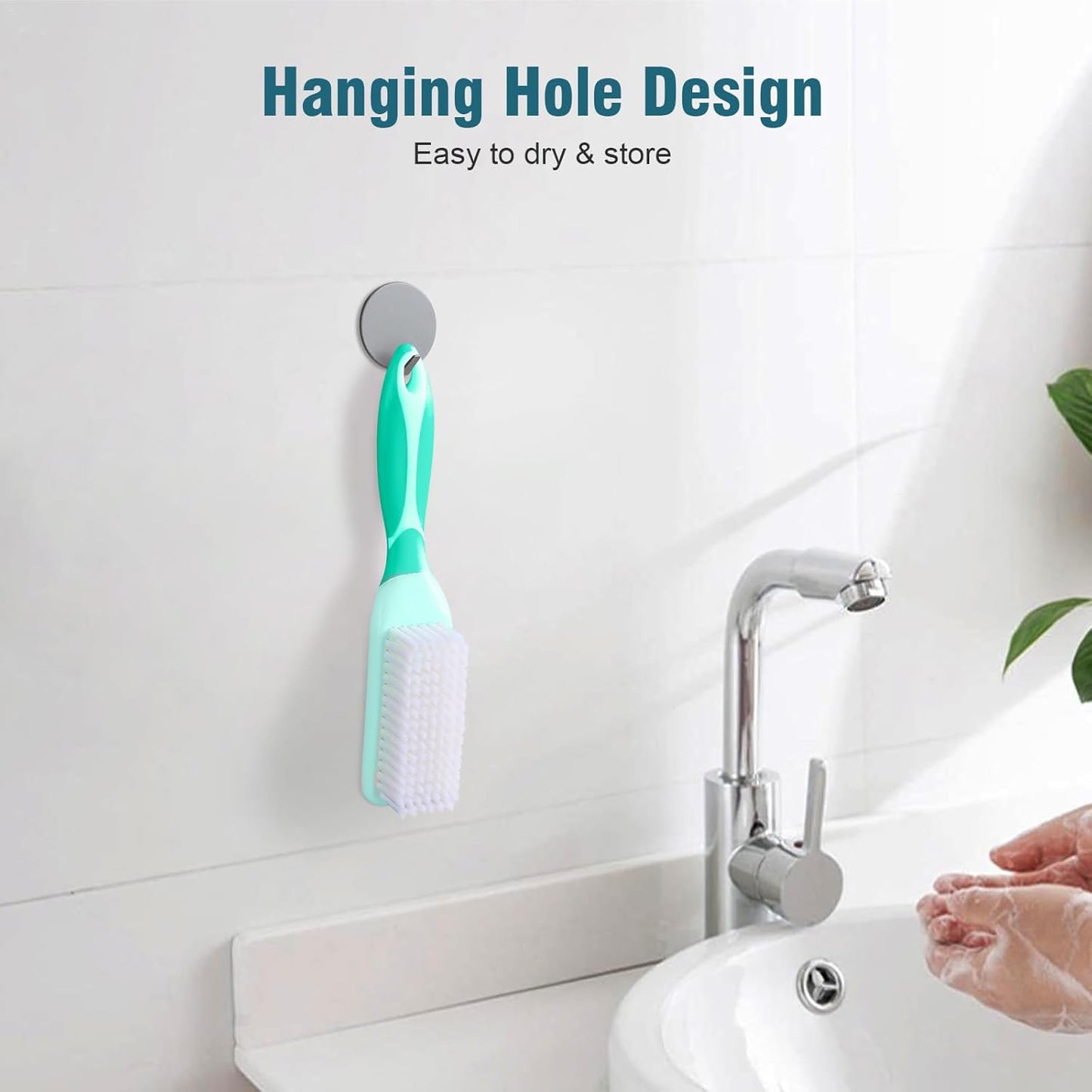 Professional Shoe Brush for Cleaning, Ergonomic Long Handle Shoe Cleaner Brush, Laundry Scrub Brush Sneaker Shoes Cleaning Scrubber with Soft Bristle
