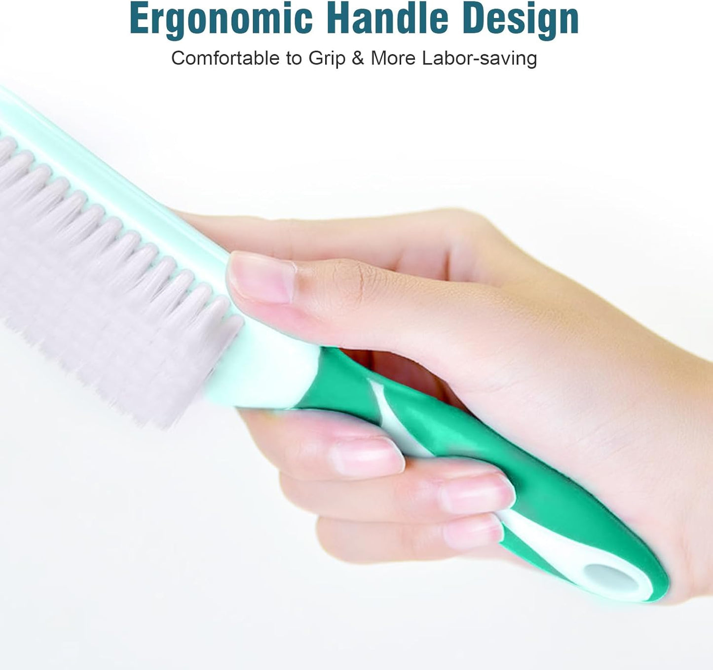 Professional Shoe Brush for Cleaning, Ergonomic Long Handle Shoe Cleaner Brush, Laundry Scrub Brush Sneaker Shoes Cleaning Scrubber with Soft Bristle