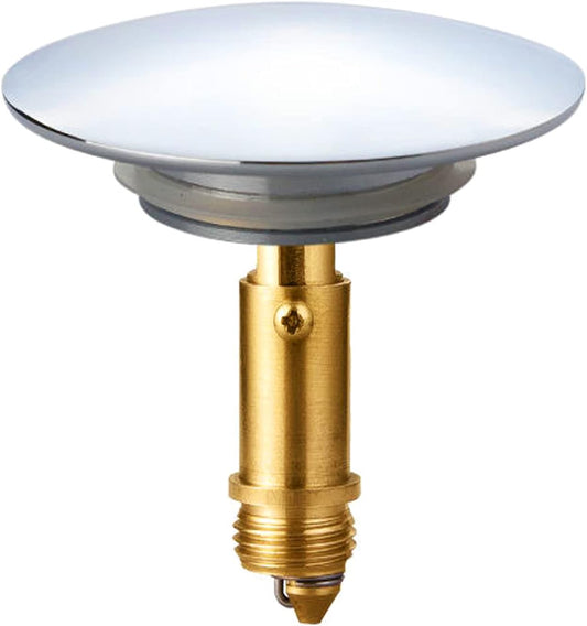 Pop-Up Click Clack Plug,66 mm Bathroom Basin Sink Button Drain,Suitable for Kitchen Bathroom Washbasin, Solid Brass Chrome Platedplug