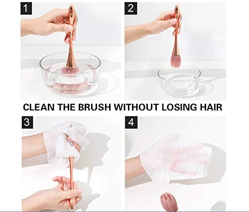 Super Large Mineral Powder Brush, Nail Brushes Kabuki Makeup Brushes Soft Fluffy Foundation Brush Blush Brush,Professional Powder Brushfor Daily Makeup(Rose Gold color) …