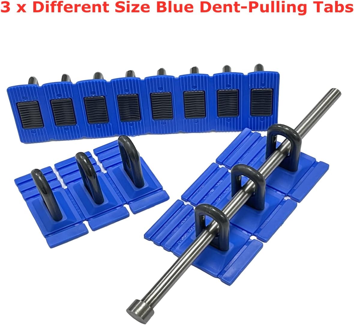 Paintless Dent Repair Tool Car Dent Puller Kit Heavy Duty Auto Body Dent Remover Glue Pulling Tabs Blue Gule Pull Tabs Powerful Body Repair Dent Removal Tools DIY Hand Tool for Car Dent Repair