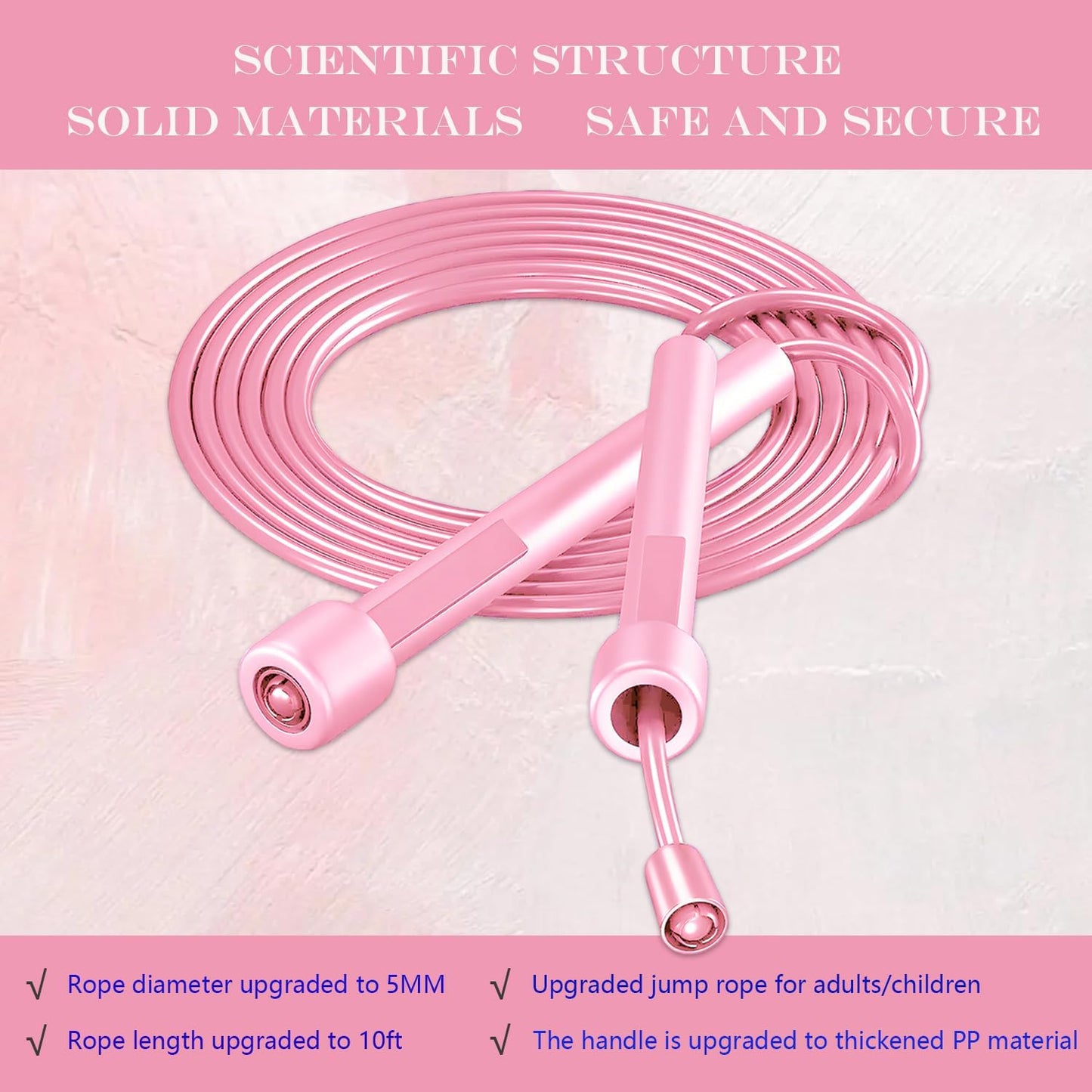 Kids Jump Rope, 3-Pack Set, Jump Rope for Kids 8-12, Beginners, and Adults - Lightweight, Tangle-Free, Adjustable PVC Rope - Jump Rope Kids, Jump Rope for Women (3 pcs)