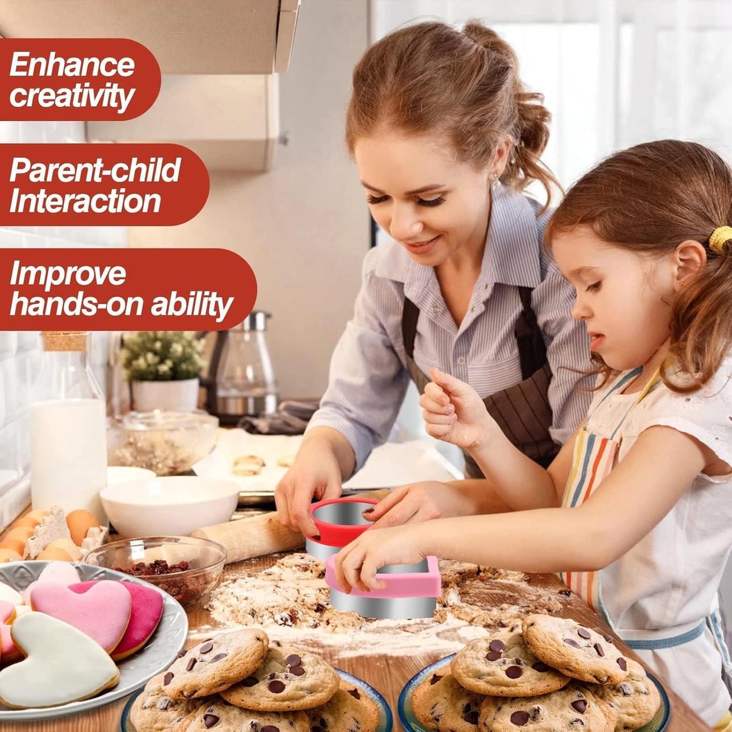 Sandwich Cutter and Sealer Set 4 Pcs Bread Decruster Sandwich Cutter Pancake Maker Heart Square Circle Dinosaur Shape DIY Cookie Cutters Gift for Kids Adult Boys Girls