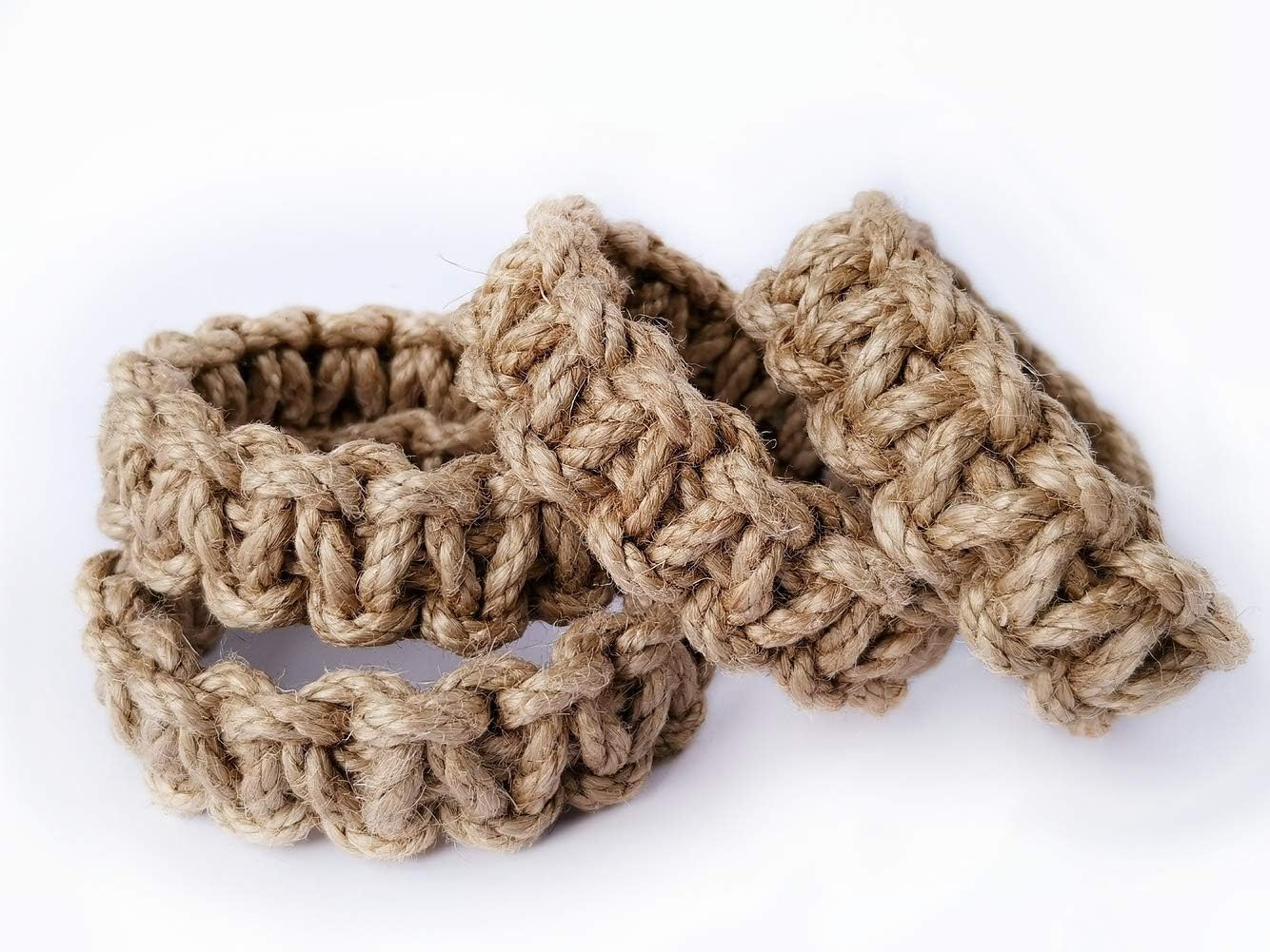 Braided Curtain Tiebacks for Drapes, Rustic Curtain holdbacks Set of 4, Handmade Curtain Ties for Sheer/Light Weight Drapes