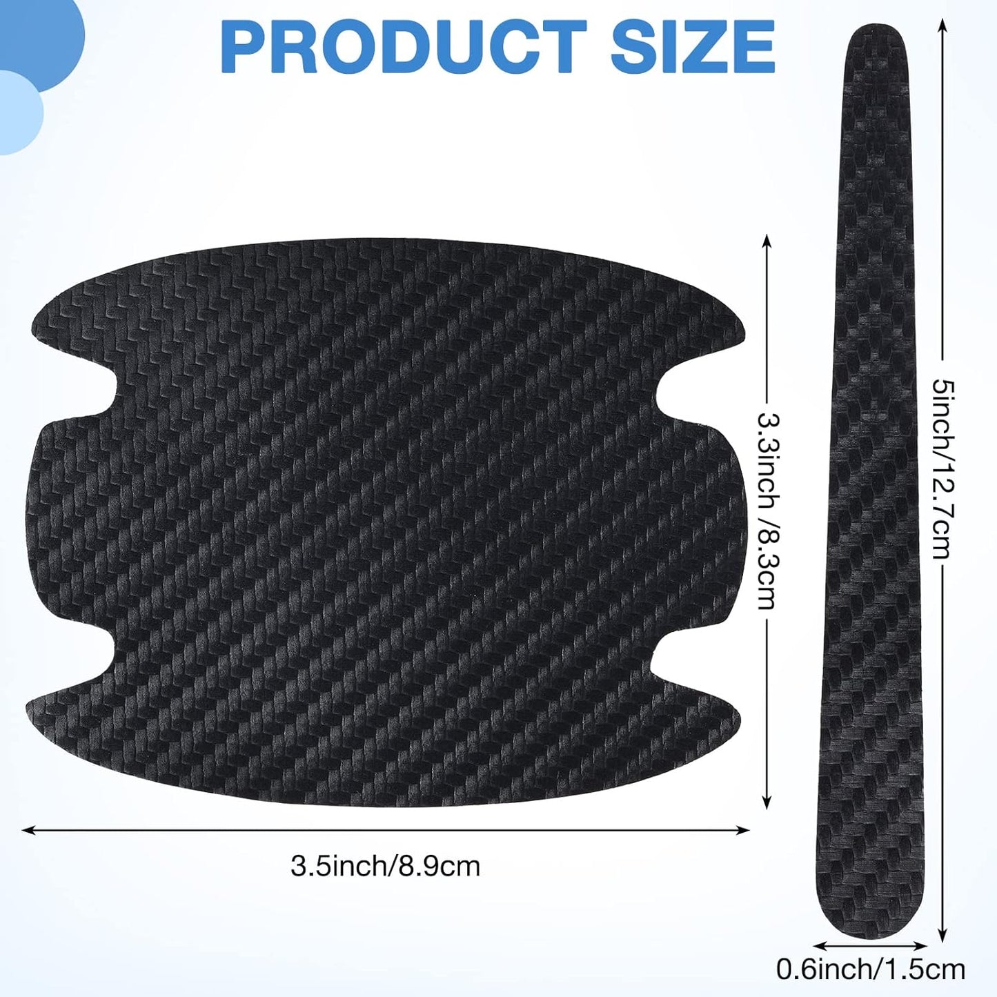 16 Pieces Car Door Handle Scratch Protector Car Door Handle Sticker Cover Scratches Protective Films Car Door Handle Cup Protector Films (Black)