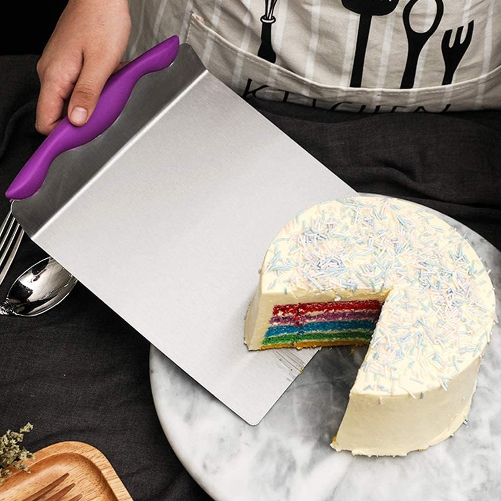 Cake Safe Lifter Stainless Steel Pizza Transfer Shovel Square Cake Tray Moving Plate Tool Cookie Spatula