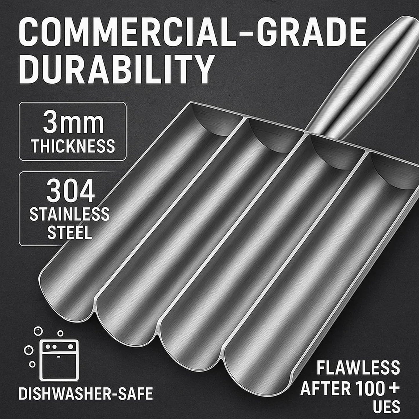 Meatball Maker Tool, 304 Stainless Steel Kitchen Manual Non Stick Meatball Maker, Portable Meatball Spoon Ball Maker Kitchen Restaurant Must Have Meatball Making Set，Home Cooking Tools (4-channel)
