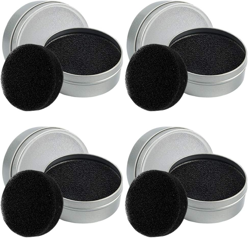 Set of 8, Brush Color Removal Sponge,  4 Pieces Makeup Brush Quick Cleaner Sponge with 4 Replacement Sponges