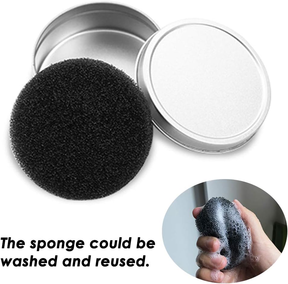 Set of 8, Brush Color Removal Sponge,  4 Pieces Makeup Brush Quick Cleaner Sponge with 4 Replacement Sponges