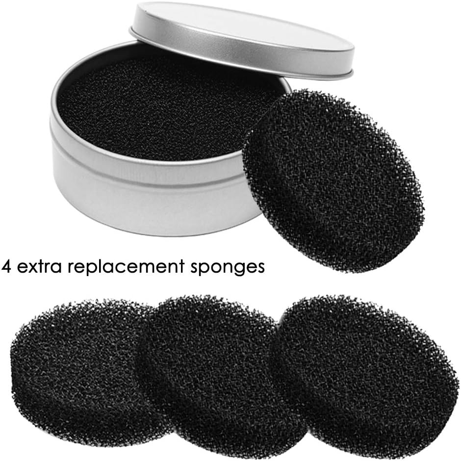 Set of 8, Brush Color Removal Sponge,  4 Pieces Makeup Brush Quick Cleaner Sponge with 4 Replacement Sponges