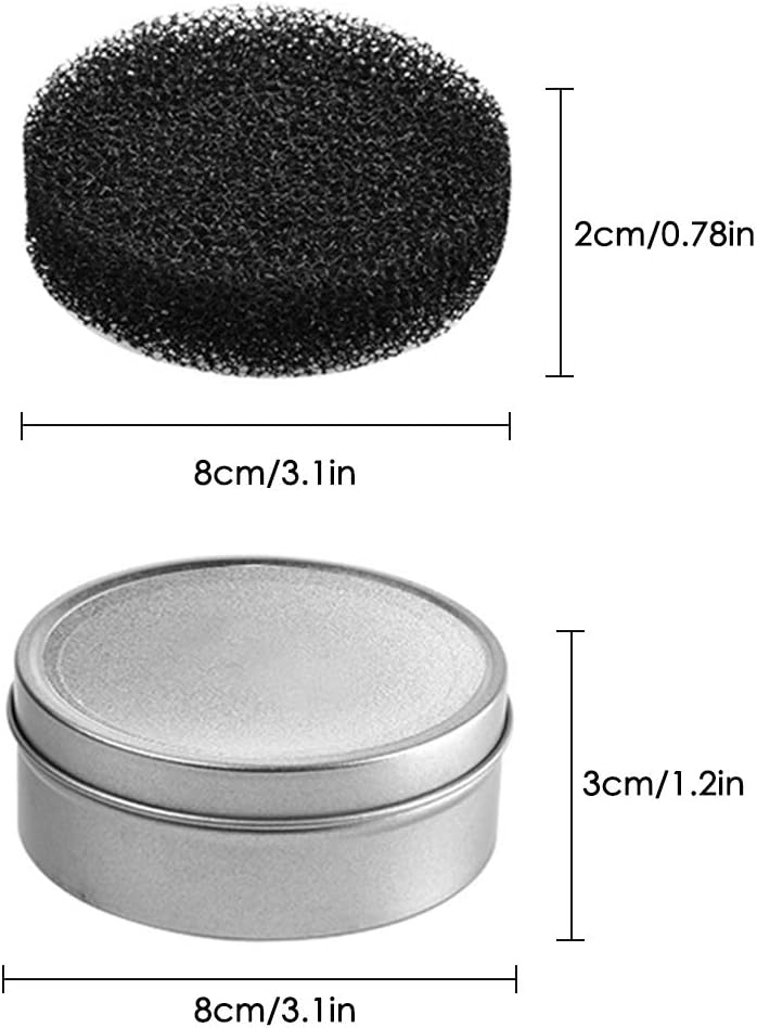 Set of 8, Brush Color Removal Sponge,  4 Pieces Makeup Brush Quick Cleaner Sponge with 4 Replacement Sponges