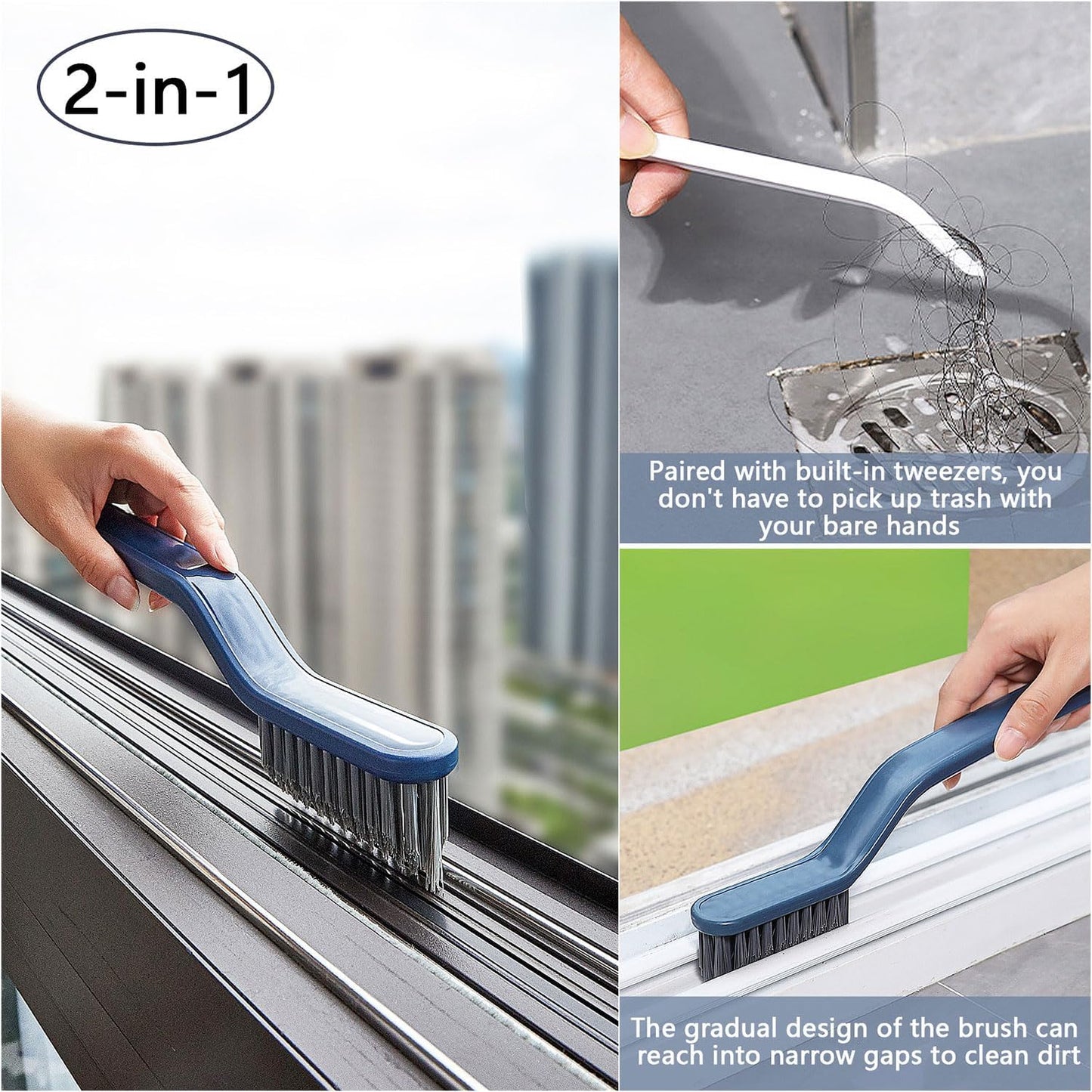 Hard Bristle Crevice Cleaning Brush - Multifunctional Gap Cleaning Brush, Cleaning Tools for Household Use, Home, Kitchen, Bathroom, Window, Vehicle, Faucets, Toilet