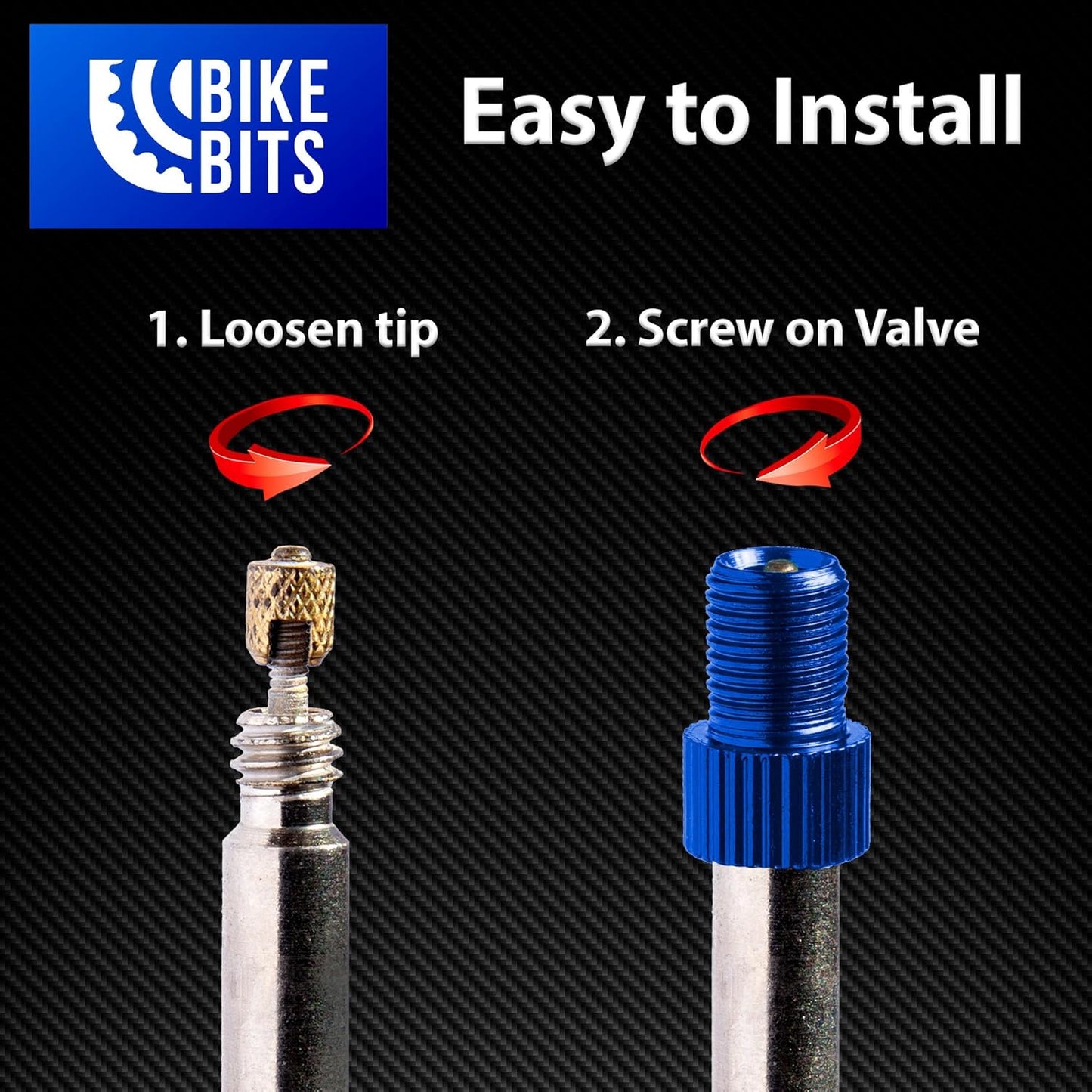 Presta Valve Adapter - Convert Presta to Schrader - French/UK to US - Inflate Tire Using Standard Pump Air Compressor
